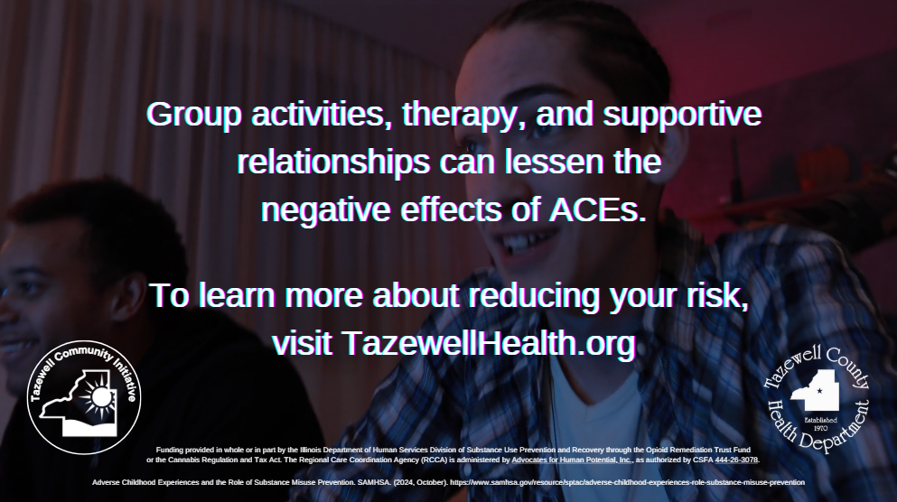The final slide of the TCHD BASE Youth Campaign surrounding the connection b/w ACEs & substance us